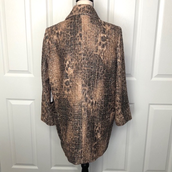Badgley Mischka Leopard Tweed Jacket - Picture 6 of 11